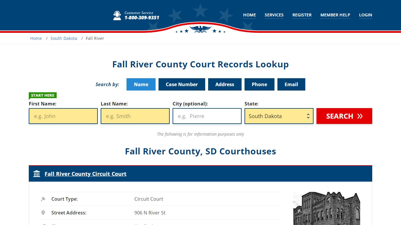 Fall River County Court Records | SD Case Lookup