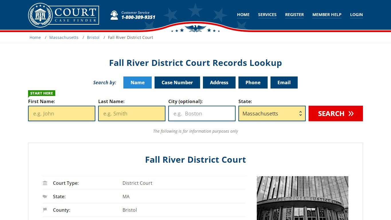 Fall River District Court Records Lookup - CourtCaseFinder.com